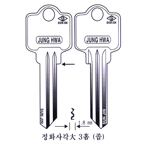 정화사각大3홈(좁음)